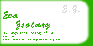 eva zsolnay business card